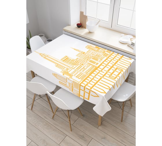 Прямоугольная скатерть JoyArty Городское сплетение из сатена tc_5414_120x145 1