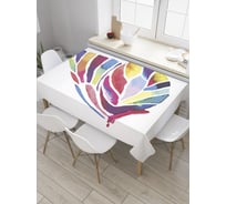 Прямоугольная скатерть JoyArty Радужная бабочка из сатена tc_27941_120x145