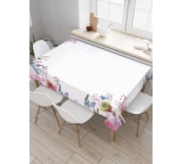 Прямоугольная скатерть JoyArty Рама из цветов из сатена tc_28404_120x145