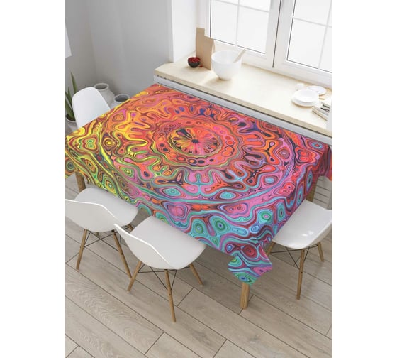 Прямоугольная скатерть JoyArty Дрожание иллюзий из сатена tc_7295_120x145 1