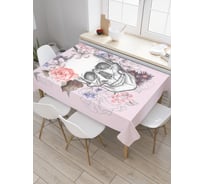 Прямоугольная скатерть JoyArty Смертельный облик из сатена tc_9758_120x145