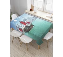 Прямоугольная скатерть JoyArty Городской корабль из сатена tc_7272_120x145