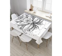 Прямоугольная скатерть JoyArty Священный лотос из сатена tc_35465_120x145