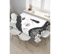 Прямоугольная скатерть JoyArty В шляпке из сатена tc_37261_120x145