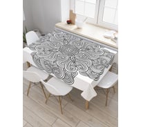 Прямоугольная скатерть JoyArty Волнистые узоры из сатена tc_18615_120x145