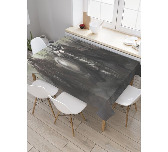 Прямоугольная скатерть JoyArty Начало битвы из сатена tc_19113_120x145 1