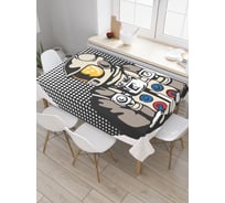 Прямоугольная скатерть JoyArty Серьезный космонавт из сатена tc_30523_120x145