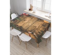 Прямоугольная скатерть JoyArty Долгожданное рождество из сатена tc_19378_120x145