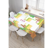 Прямоугольная скатерть JoyArty Игровой уровень из сатена tc_23517_120x145
