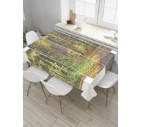 Прямоугольная скатерть JoyArty Дорога в осень из сатена tc_8025_120x145