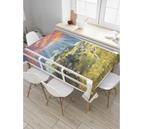 Прямоугольная скатерть JoyArty Долина из окна из сатена tc_7788_120x145