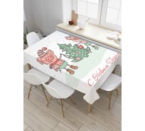 Прямоугольная скатерть JoyArty Праздник у свинок из сатена tc_78652_120x145