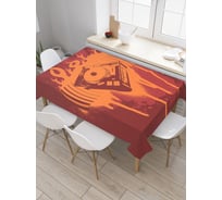Прямоугольная скатерть JoyArty Музыкальное пламя из сатена tc_29111_120x145