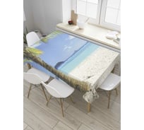 Прямоугольная скатерть JoyArty Душевная пальма из сатена tc_8130_120x145