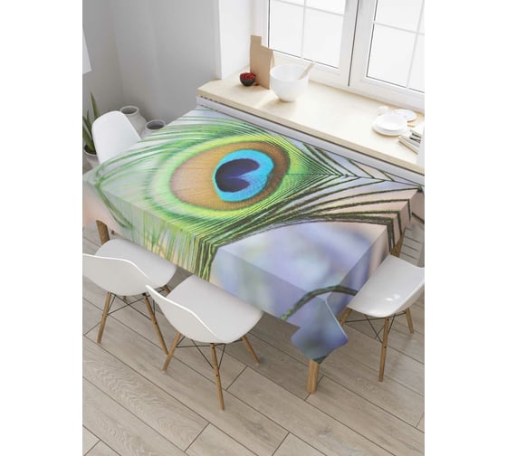 Прямоугольная скатерть JoyArty Волшебное перо из сатена tc_4474_120x145 1
