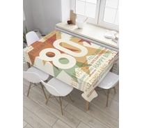 Прямоугольная скатерть JoyArty Звезды 80-летия из сатена tc_33227_120x145