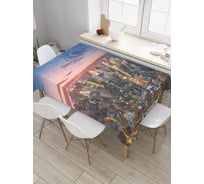 Прямоугольная скатерть JoyArty Городские исследования из сатена tc_9621_120x145