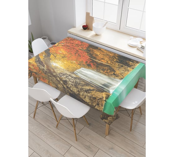 Прямоугольная скатерть JoyArty Найденный водопад из сатена tc_19627_120x145 1