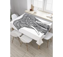 Прямоугольная скатерть JoyArty Священный слон из сатена tc_35368_120x145