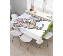 Прямоугольная скатерть JoyArty Всадник на коне из сатена tc_29416_120x145