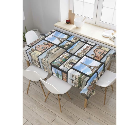 Прямоугольная скатерть JoyArty Достопримечательости Парижа из сатена tc_8501_120x145 1