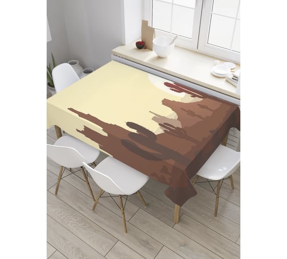 Прямоугольная скатерть JoyArty Кактусы в пустыне из сатена tc_36173_120x145 1