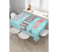 Прямоугольная скатерть JoyArty Надпись Лас Вегас из сатена tc_4741_120x145