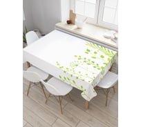 Прямоугольная скатерть JoyArty Зеленистые растения из сатена tc_31005_120x145