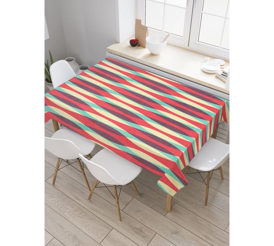 Прямоугольная скатерть JoyArty Волны обмана из сатена tc_26451_120x145 1