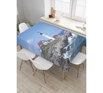 Прямоугольная скатерть JoyArty Дом у маяка из сатена tc_6700_120x145