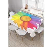 Прямоугольная скатерть JoyArty Радужный цветок из сатена tc_13634_120x145