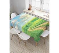 Прямоугольная скатерть JoyArty Дорога через холмы из сатена tc_8229_120x145