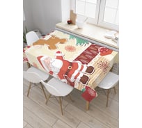 Прямоугольная скатерть JoyArty Добрый Санта Клаус из сатена tc_20018_120x145