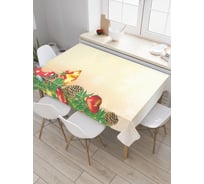 Прямоугольная скатерть JoyArty Праздничные шишки из сатена tc_18934_120x145
