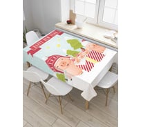 Прямоугольная скатерть JoyArty Праздник для семьи из сатена tc_78649_120x145