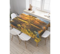 Прямоугольная скатерть JoyArty На берегу озера из сатена tc_37685_120x145