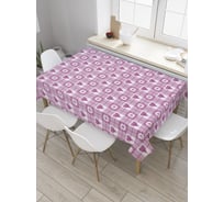Прямоугольная скатерть JoyArty Сердечная клетка из сатена tc_31079_120x145