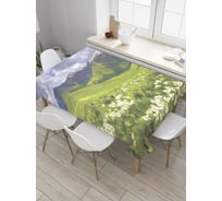 Прямоугольная скатерть JoyArty Долина диких нарциссов из сатена tc_27835_120x145
