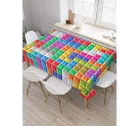 Прямоугольная скатерть JoyArty Игровые клетки из сатена tc_23514_120x145