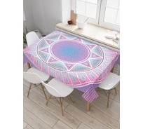 Прямоугольная скатерть JoyArty Звездный орнамент из сатена tc_30988_120x145