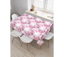 Прямоугольная скатерть JoyArty Звездные цветы из сатена tc_30670_120x145