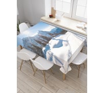 Прямоугольная скатерть JoyArty Снежные холмы из сатена tc_20084_120x145