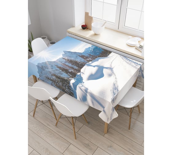 Прямоугольная скатерть JoyArty Снежные холмы из сатена tc_20084_120x145 1