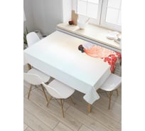 Прямоугольная скатерть JoyArty Снегирь на рябине из сатена tc_38366_120x145