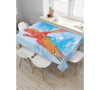 Прямоугольная скатерть JoyArty Жар птица в небе из сатена tc_7717_120x145