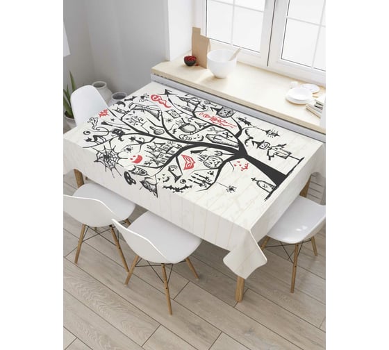 Прямоугольная скатерть JoyArty Дерево духов из сатена tc_6005_120x145 1