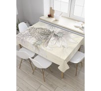Прямоугольная скатерть JoyArty Зарисовки совы из сатена tc_32541_120x145