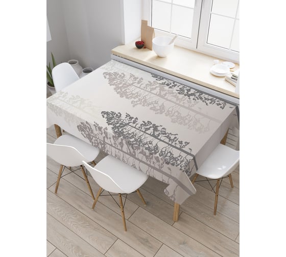 Прямоугольная скатерть JoyArty Деревья в тумане из сатена tc_19688_120x145 1