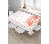Прямоугольная скатерть JoyArty Страстные губы из сатена tc_28347_120x145