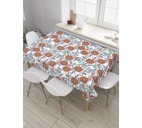Прямоугольная скатерть JoyArty Иллюстрационные цветы из сатена tc_33077_120x145